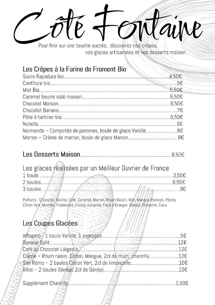 Côté Fontaine - Menu Image 4